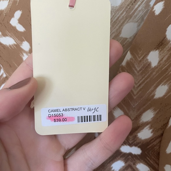 NWT Tan Abstract Print Dress - Picture 3 of 5